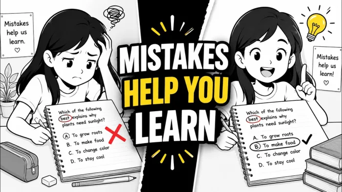 How the Brain Learns from Mistakes — Error Signals & Brain Adjustment | B1 ESL & ELA Worksheet cover