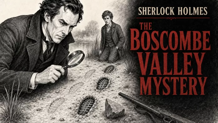 Sherlock Holmes – The Boscombe Valley Mystery | B1 ESL Illustrated Story + Worksheet | With Answer Key cover